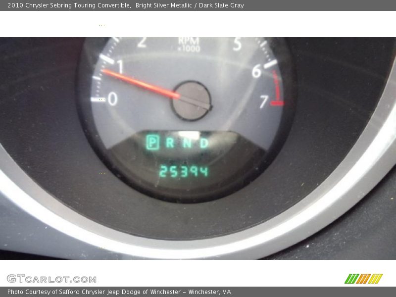 Bright Silver Metallic / Dark Slate Gray 2010 Chrysler Sebring Touring Convertible