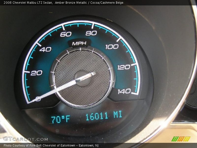 Amber Bronze Metallic / Cocoa/Cashmere Beige 2008 Chevrolet Malibu LTZ Sedan