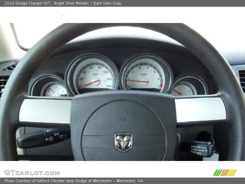 Bright Silver Metallic / Dark Slate Gray 2010 Dodge Charger SXT
