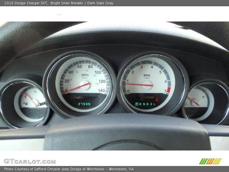 Bright Silver Metallic / Dark Slate Gray 2010 Dodge Charger SXT