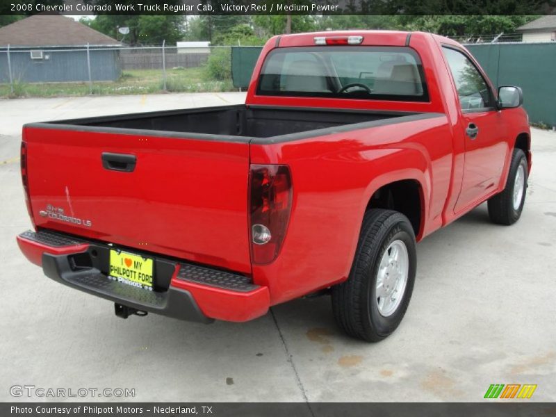 Victory Red / Medium Pewter 2008 Chevrolet Colorado Work Truck Regular Cab