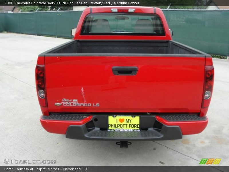 Victory Red / Medium Pewter 2008 Chevrolet Colorado Work Truck Regular Cab