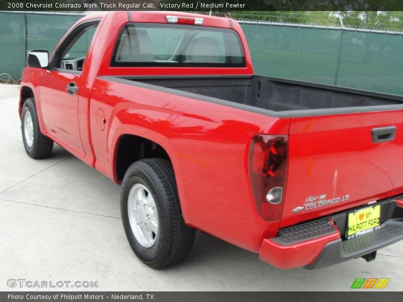 Victory Red / Medium Pewter 2008 Chevrolet Colorado Work Truck Regular Cab