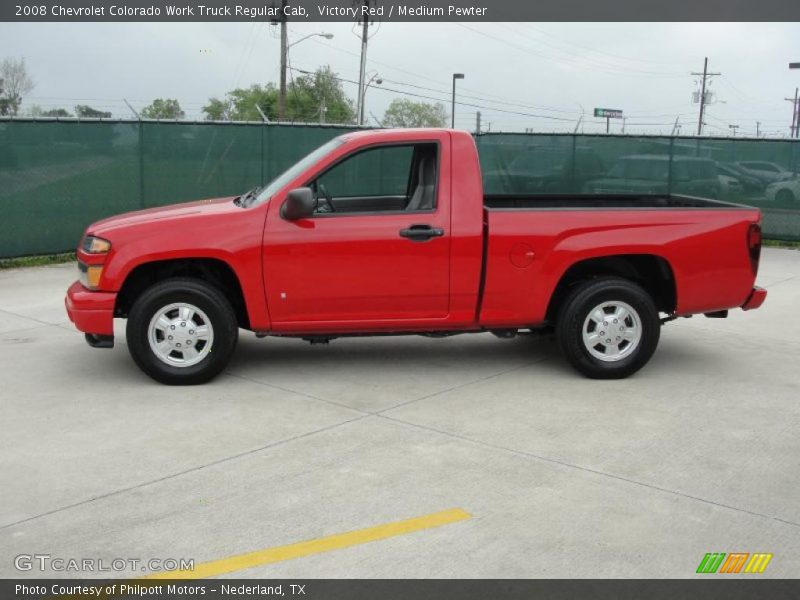 Victory Red / Medium Pewter 2008 Chevrolet Colorado Work Truck Regular Cab