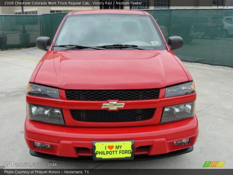 Victory Red / Medium Pewter 2008 Chevrolet Colorado Work Truck Regular Cab
