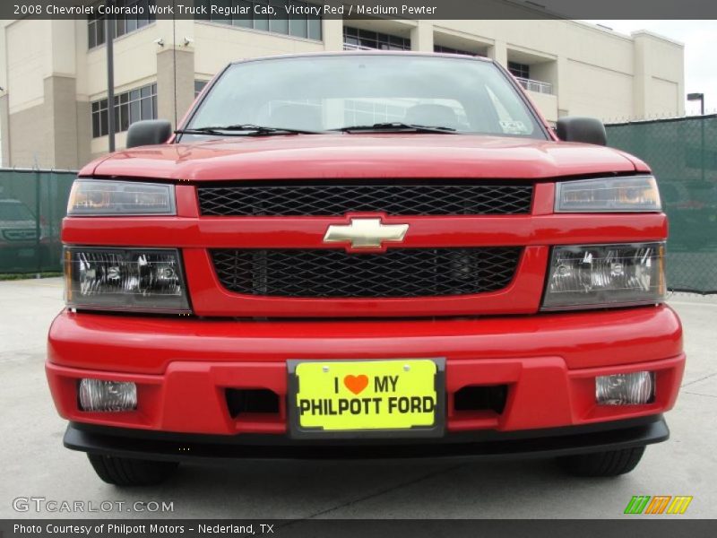 Victory Red / Medium Pewter 2008 Chevrolet Colorado Work Truck Regular Cab