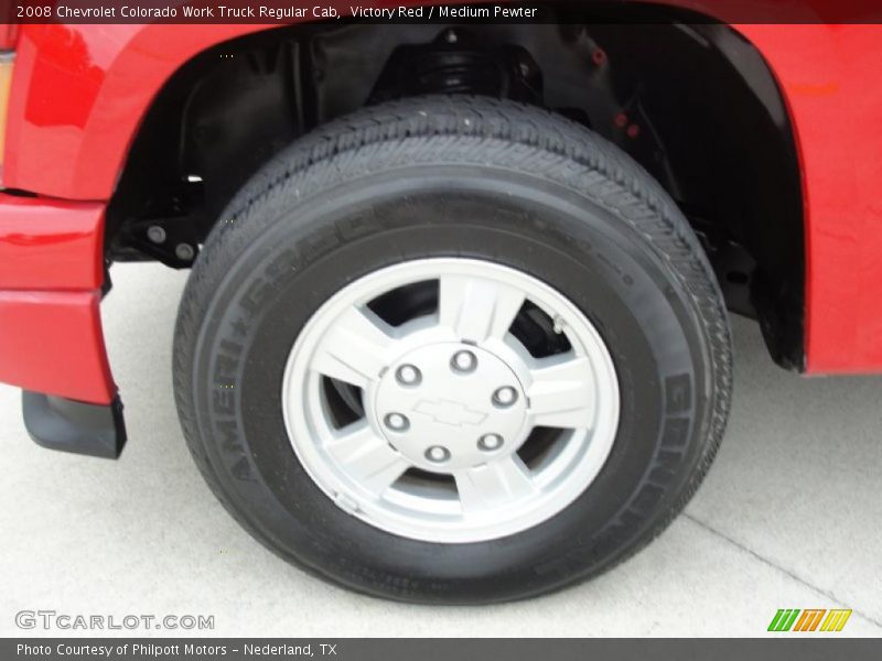Victory Red / Medium Pewter 2008 Chevrolet Colorado Work Truck Regular Cab