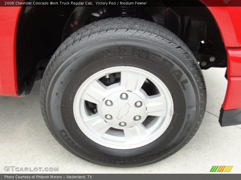 Victory Red / Medium Pewter 2008 Chevrolet Colorado Work Truck Regular Cab