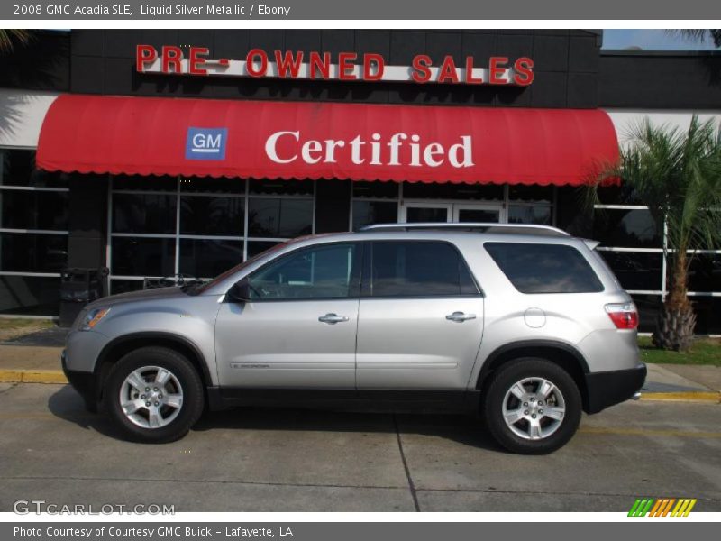 Liquid Silver Metallic / Ebony 2008 GMC Acadia SLE
