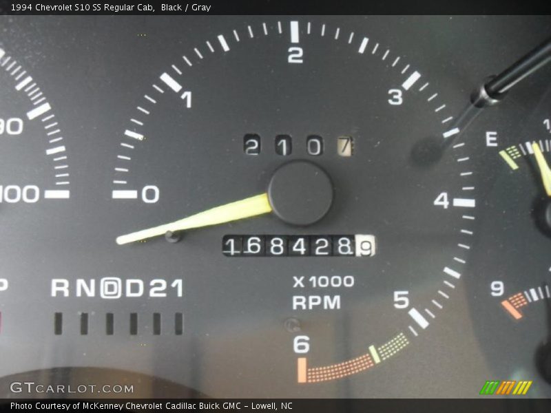 Black / Gray 1994 Chevrolet S10 SS Regular Cab