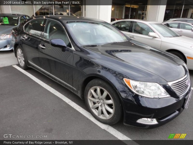Black Sapphire Blue Pearl / Black 2008 Lexus LS 460