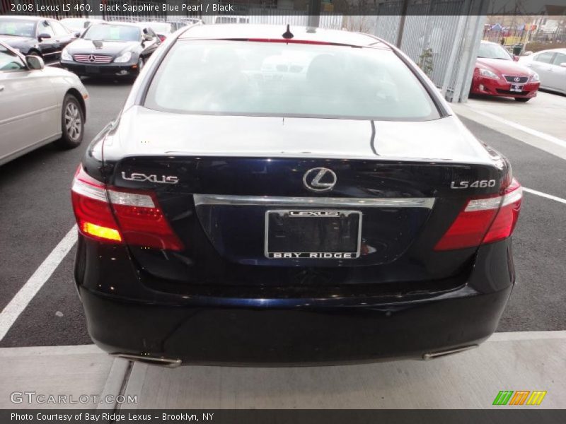 Black Sapphire Blue Pearl / Black 2008 Lexus LS 460
