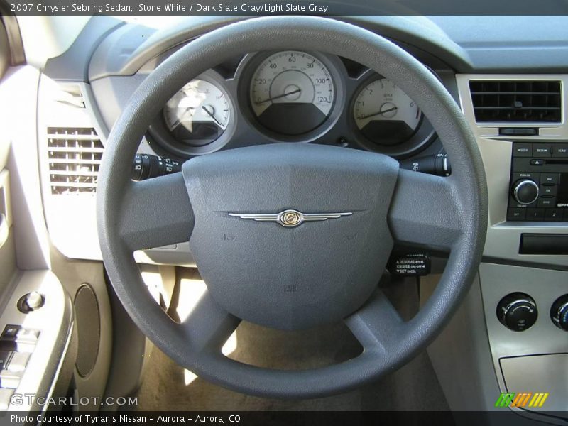 Stone White / Dark Slate Gray/Light Slate Gray 2007 Chrysler Sebring Sedan