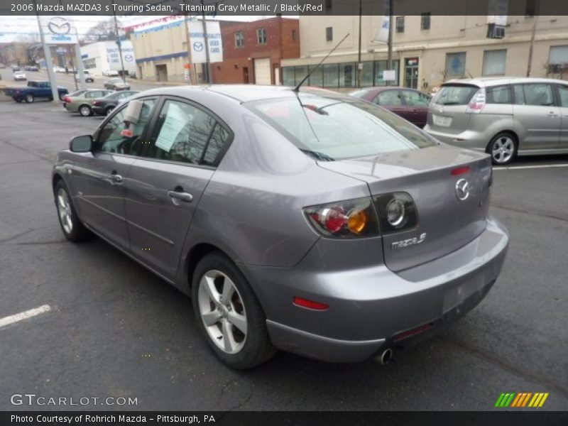 Titanium Gray Metallic / Black/Red 2006 Mazda MAZDA3 s Touring Sedan