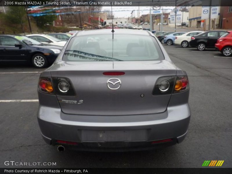 Titanium Gray Metallic / Black/Red 2006 Mazda MAZDA3 s Touring Sedan