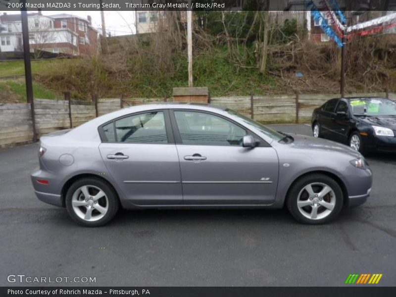Titanium Gray Metallic / Black/Red 2006 Mazda MAZDA3 s Touring Sedan