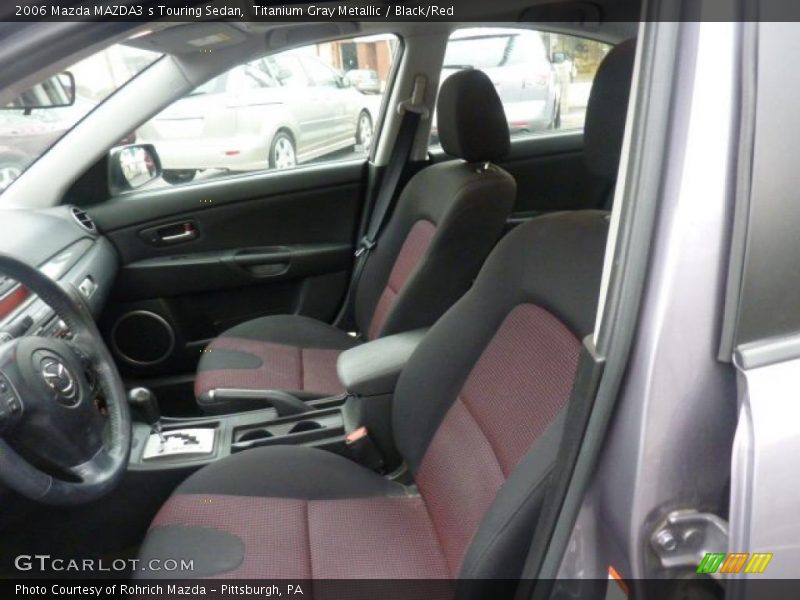 Titanium Gray Metallic / Black/Red 2006 Mazda MAZDA3 s Touring Sedan