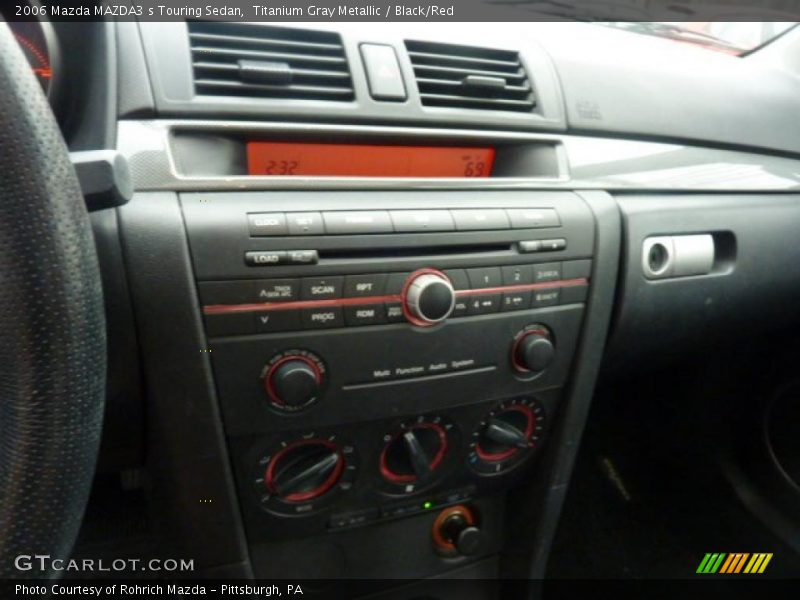 Titanium Gray Metallic / Black/Red 2006 Mazda MAZDA3 s Touring Sedan
