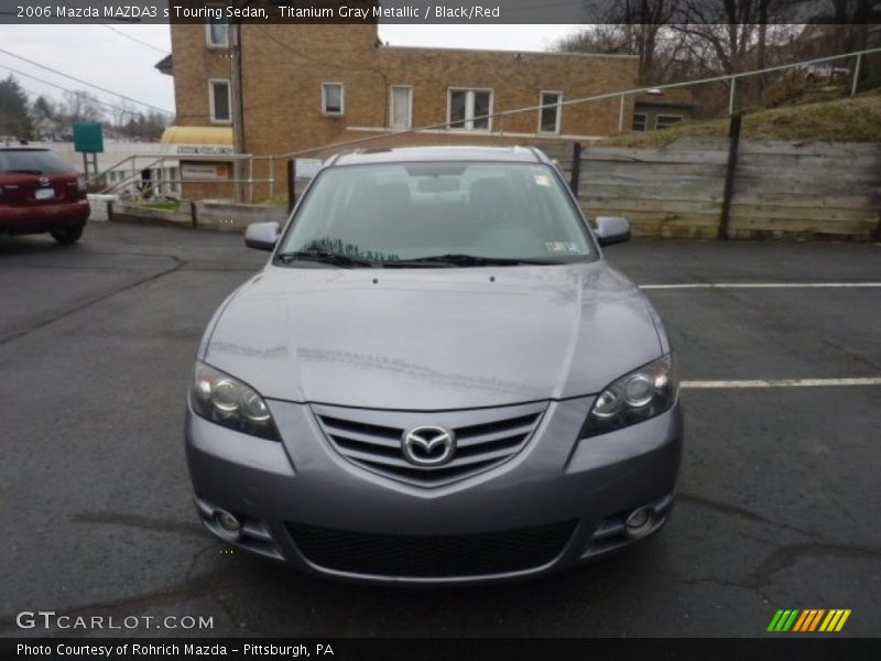 Titanium Gray Metallic / Black/Red 2006 Mazda MAZDA3 s Touring Sedan