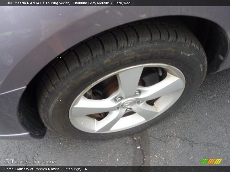 Titanium Gray Metallic / Black/Red 2006 Mazda MAZDA3 s Touring Sedan