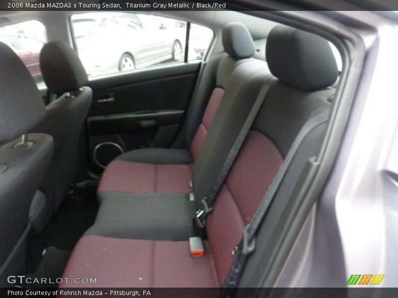 Titanium Gray Metallic / Black/Red 2006 Mazda MAZDA3 s Touring Sedan