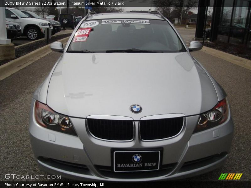 Titanium Silver Metallic / Black 2008 BMW 3 Series 328xi Wagon