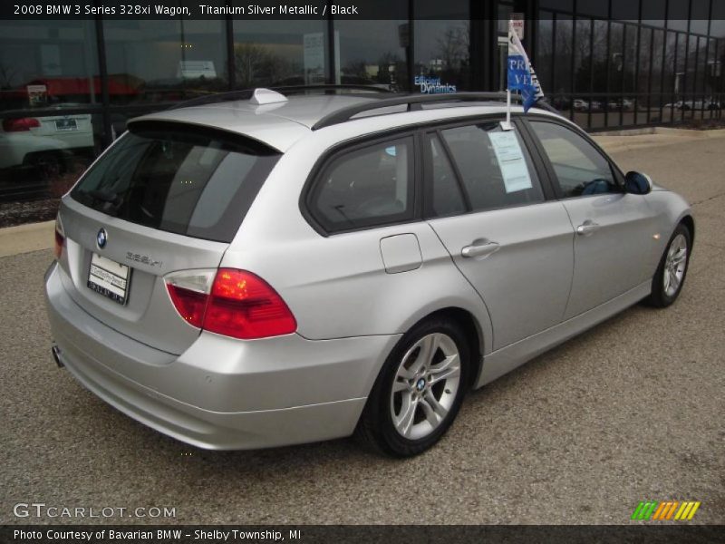 Titanium Silver Metallic / Black 2008 BMW 3 Series 328xi Wagon