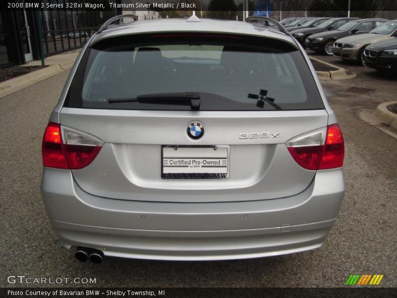 Titanium Silver Metallic / Black 2008 BMW 3 Series 328xi Wagon