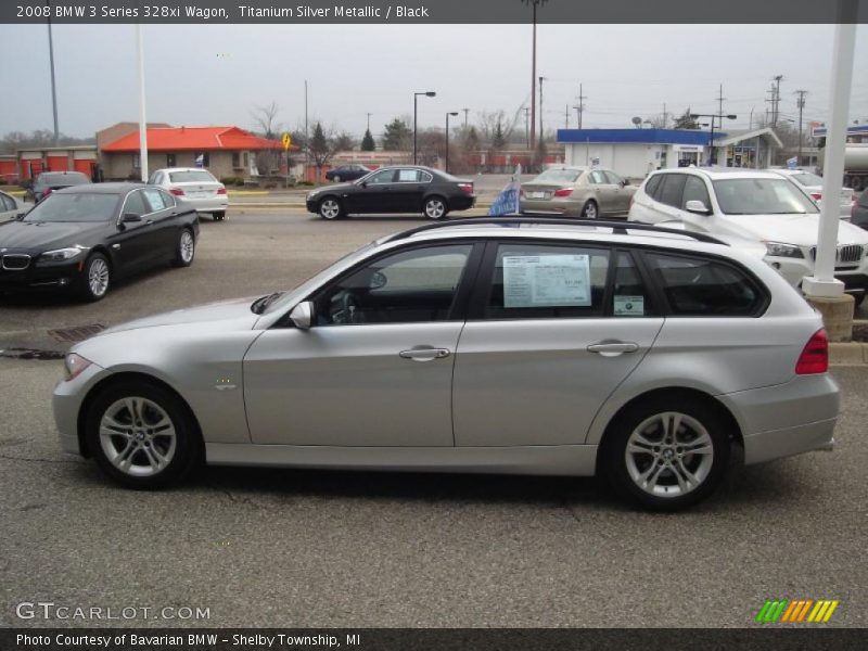 Titanium Silver Metallic / Black 2008 BMW 3 Series 328xi Wagon