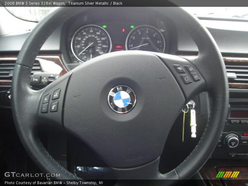 Titanium Silver Metallic / Black 2008 BMW 3 Series 328xi Wagon