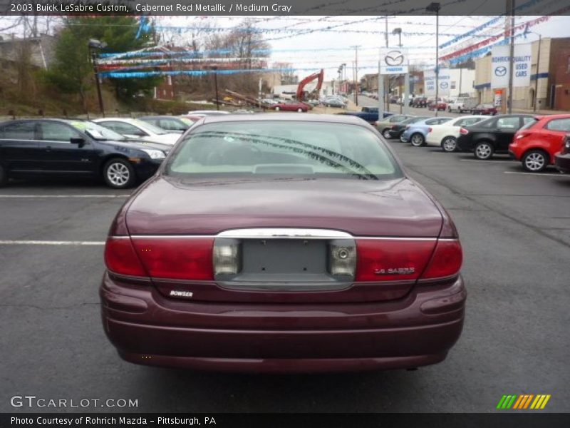 Cabernet Red Metallic / Medium Gray 2003 Buick LeSabre Custom