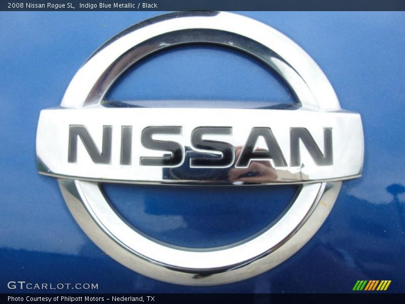 Indigo Blue Metallic / Black 2008 Nissan Rogue SL