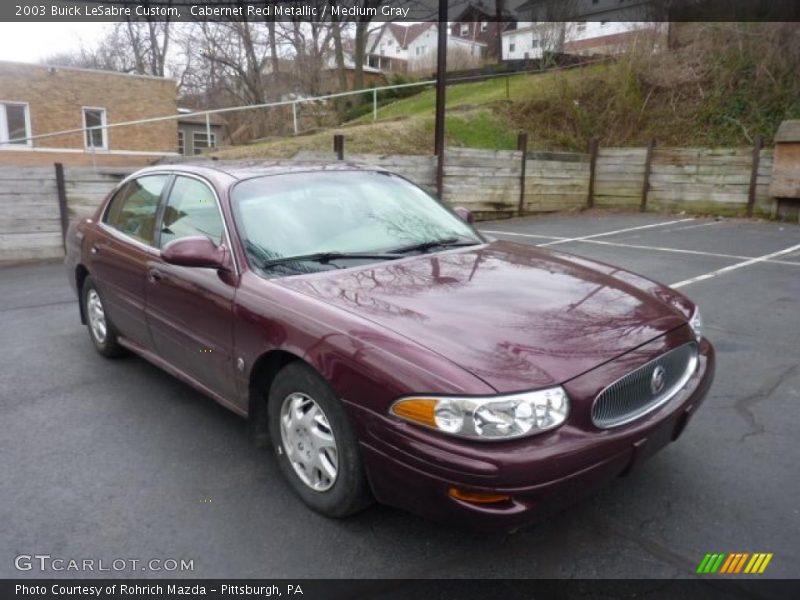 Cabernet Red Metallic / Medium Gray 2003 Buick LeSabre Custom