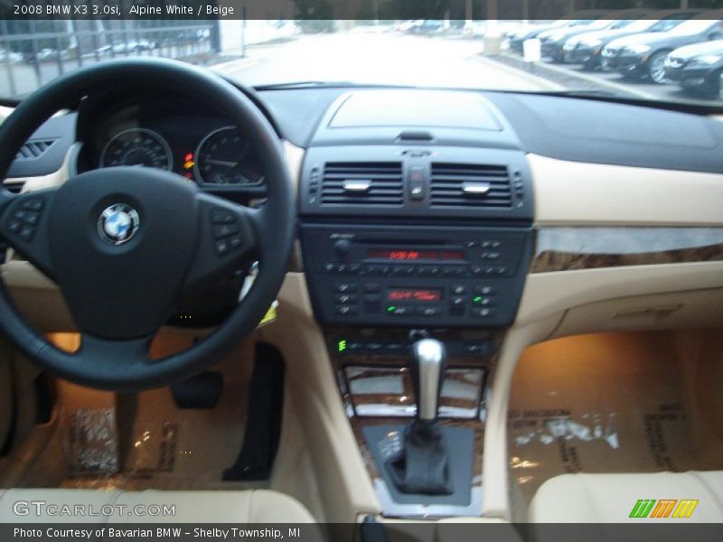 Alpine White / Beige 2008 BMW X3 3.0si