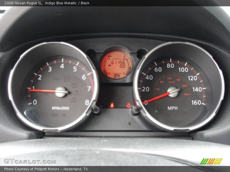 Indigo Blue Metallic / Black 2008 Nissan Rogue SL