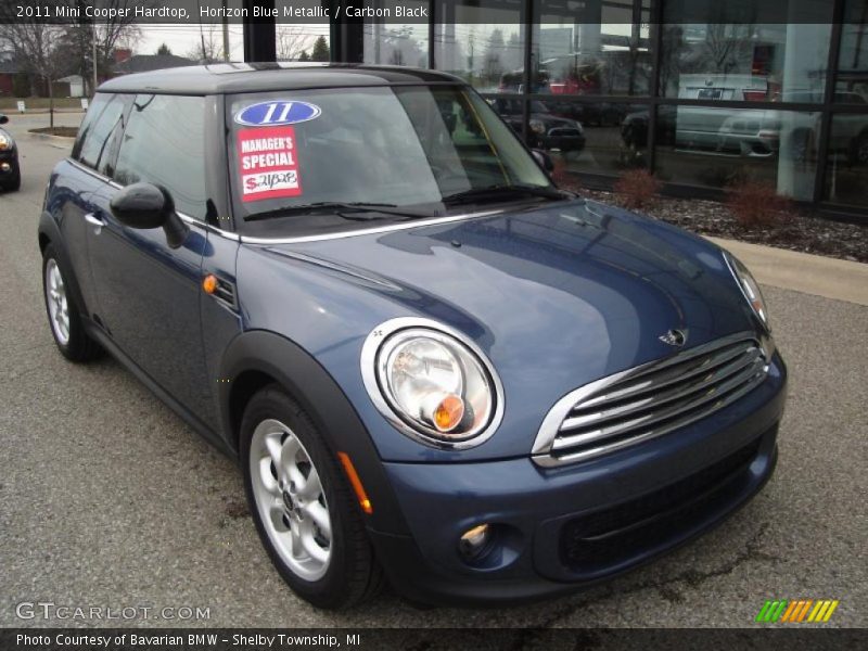 Horizon Blue Metallic / Carbon Black 2011 Mini Cooper Hardtop