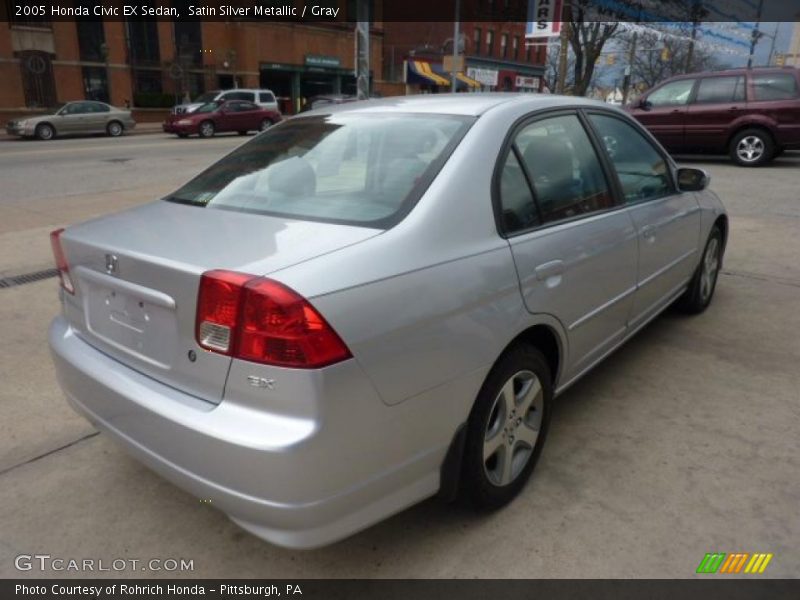 Satin Silver Metallic / Gray 2005 Honda Civic EX Sedan