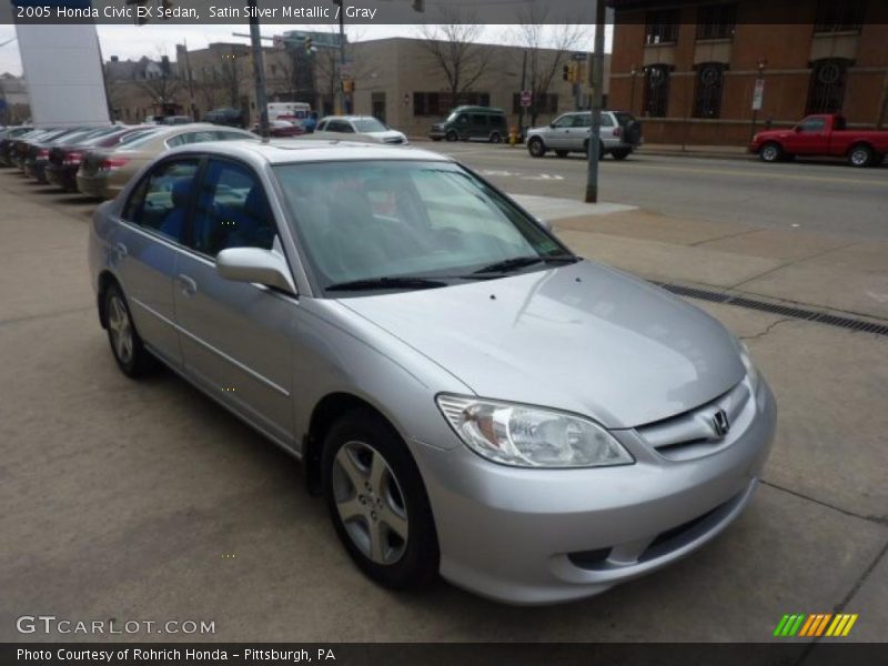 Satin Silver Metallic / Gray 2005 Honda Civic EX Sedan