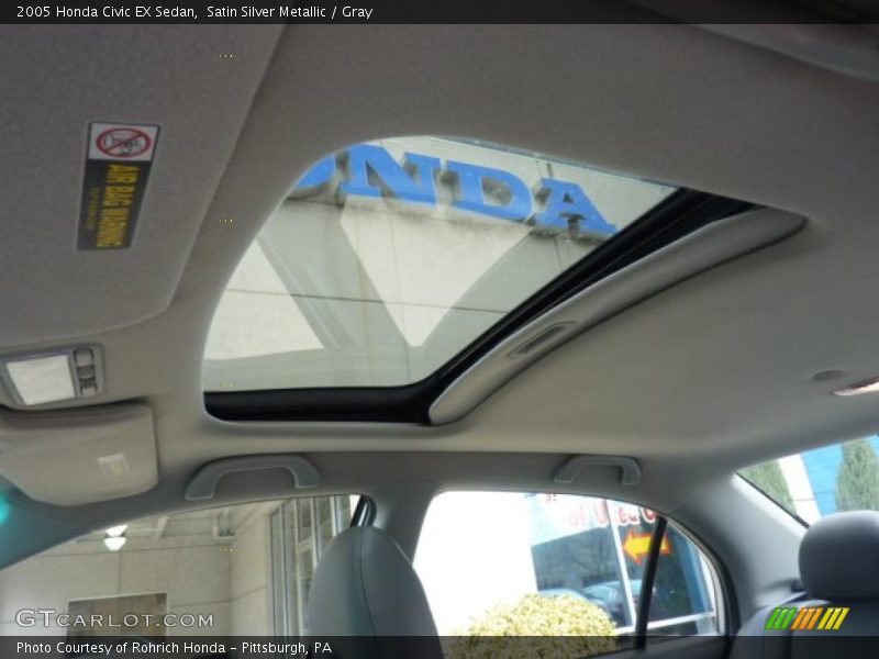 Satin Silver Metallic / Gray 2005 Honda Civic EX Sedan