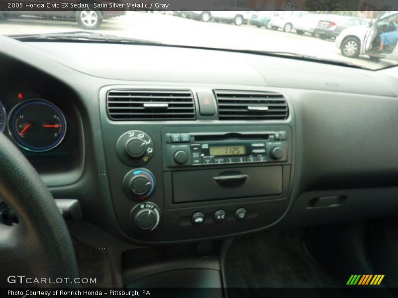Satin Silver Metallic / Gray 2005 Honda Civic EX Sedan