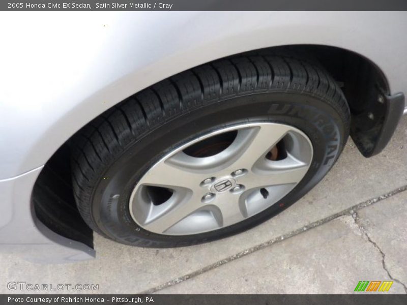 Satin Silver Metallic / Gray 2005 Honda Civic EX Sedan