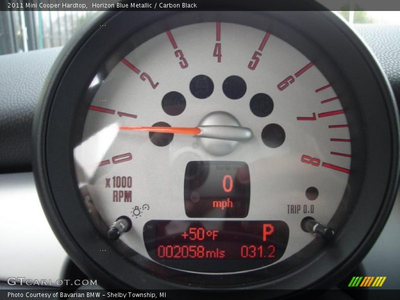 Horizon Blue Metallic / Carbon Black 2011 Mini Cooper Hardtop