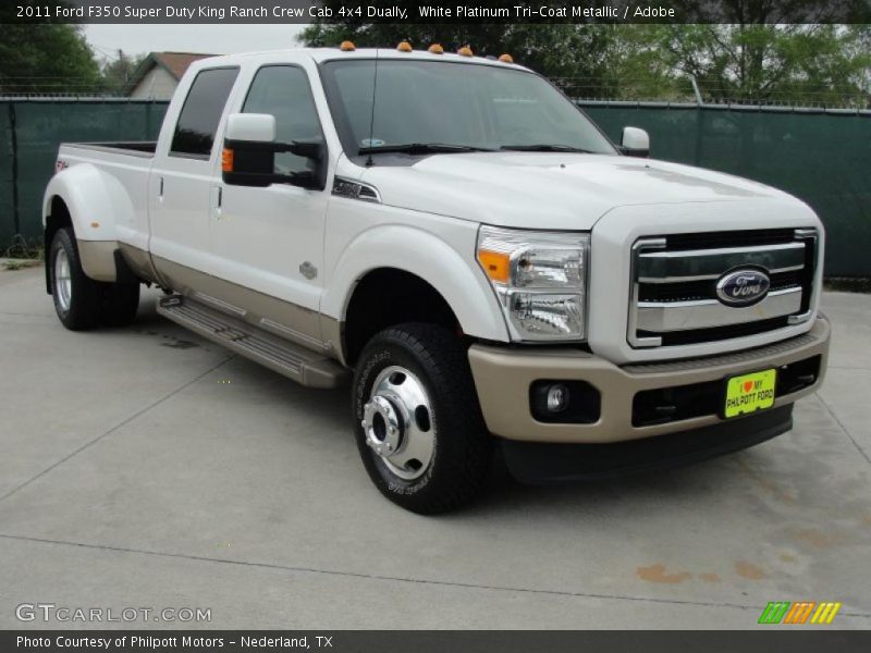Front 3/4 View of 2011 F350 Super Duty King Ranch Crew Cab 4x4 Dually