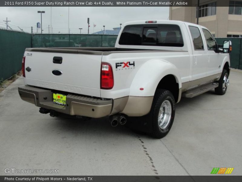  2011 F350 Super Duty King Ranch Crew Cab 4x4 Dually White Platinum Tri-Coat Metallic