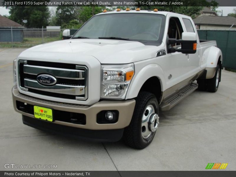 Front 3/4 View of 2011 F350 Super Duty King Ranch Crew Cab 4x4 Dually