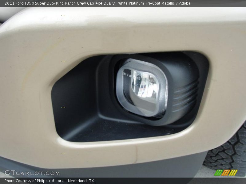 White Platinum Tri-Coat Metallic / Adobe 2011 Ford F350 Super Duty King Ranch Crew Cab 4x4 Dually