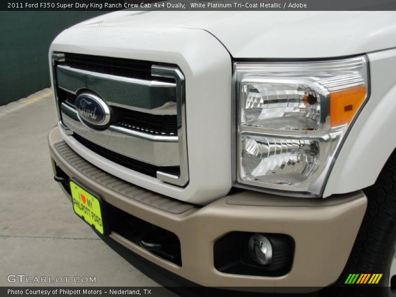  2011 F350 Super Duty King Ranch Crew Cab 4x4 Dually White Platinum Tri-Coat Metallic
