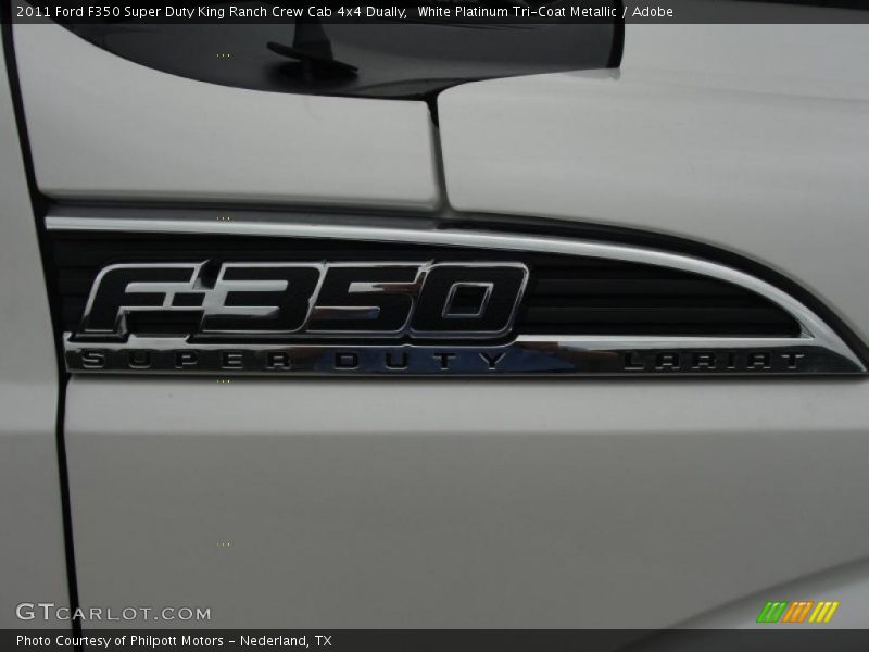 White Platinum Tri-Coat Metallic / Adobe 2011 Ford F350 Super Duty King Ranch Crew Cab 4x4 Dually