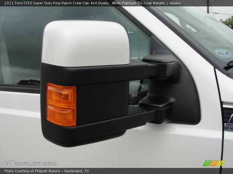 White Platinum Tri-Coat Metallic / Adobe 2011 Ford F350 Super Duty King Ranch Crew Cab 4x4 Dually