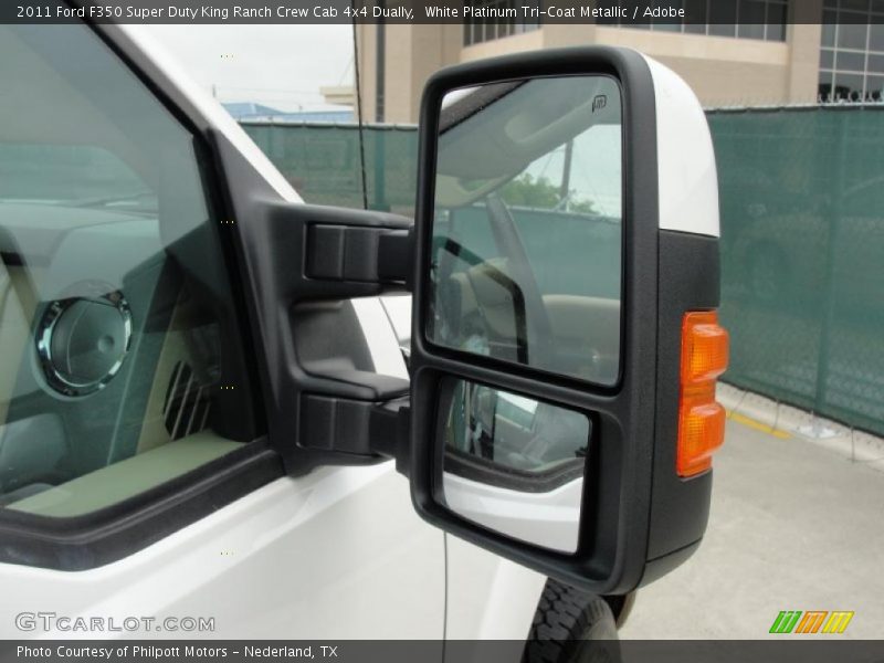 White Platinum Tri-Coat Metallic / Adobe 2011 Ford F350 Super Duty King Ranch Crew Cab 4x4 Dually